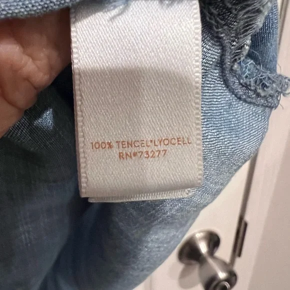 LC Lauren Conrad Blue Ruffled Blouse - Picture 7 of 8